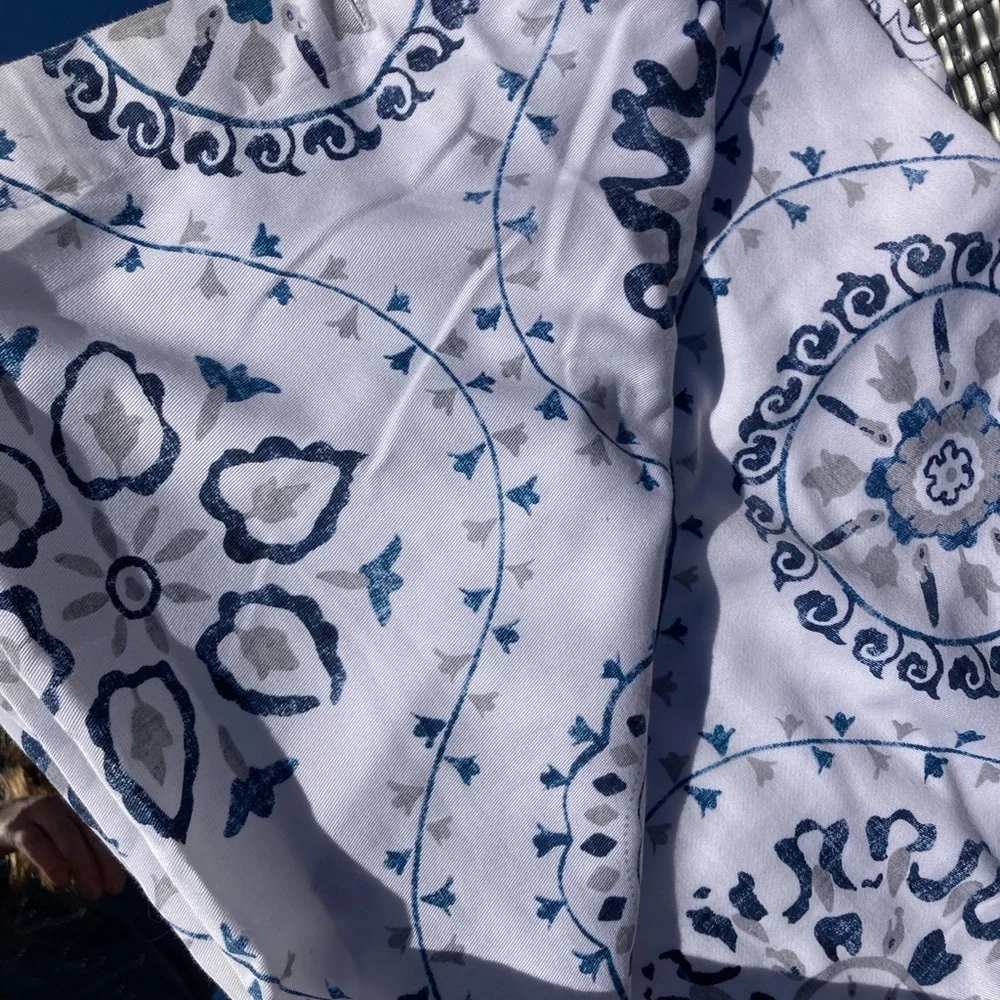 ♥️💙Blue Patterned Shower Curtain